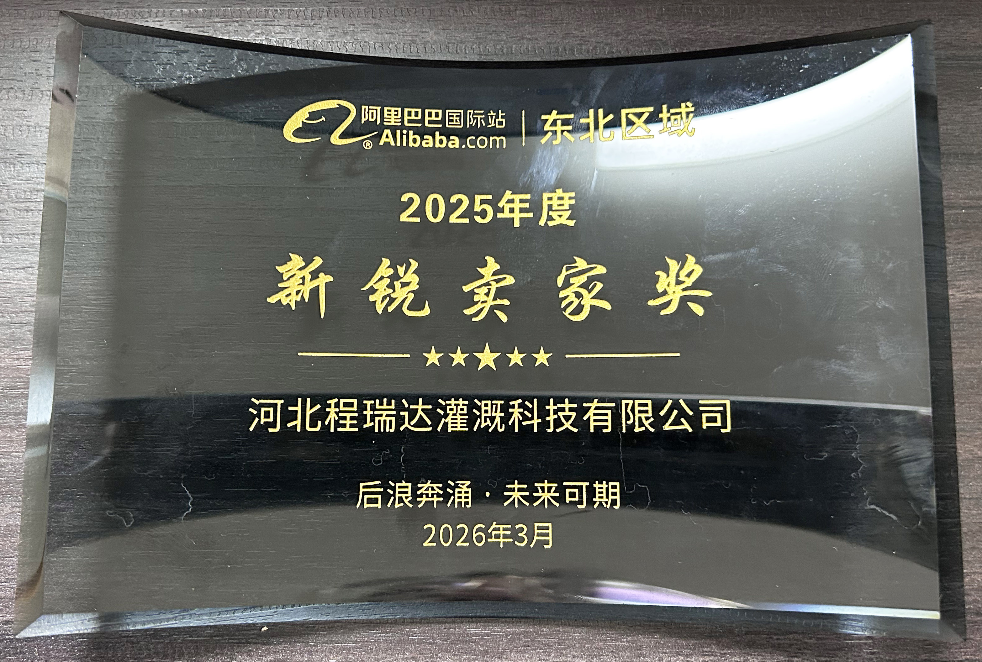 泰州程瑞达灌溉 | 荣获阿里国际站新锐卖家奖